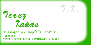 terez kapas business card
